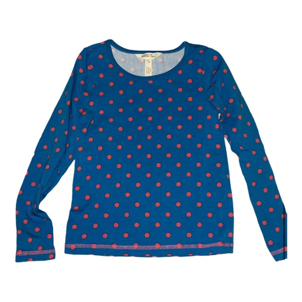 Matilda Jane Sz 6 Brisk Days Blue Polka Dot Tee